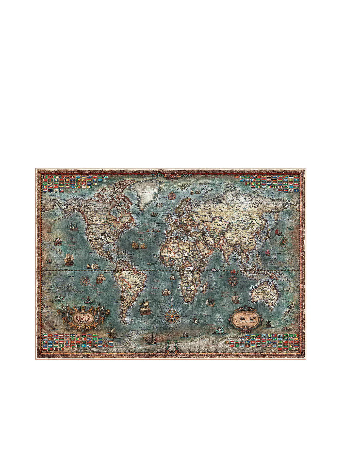 EDUCA | Antike Weltkarte 8000 Teile Puzzle | 
